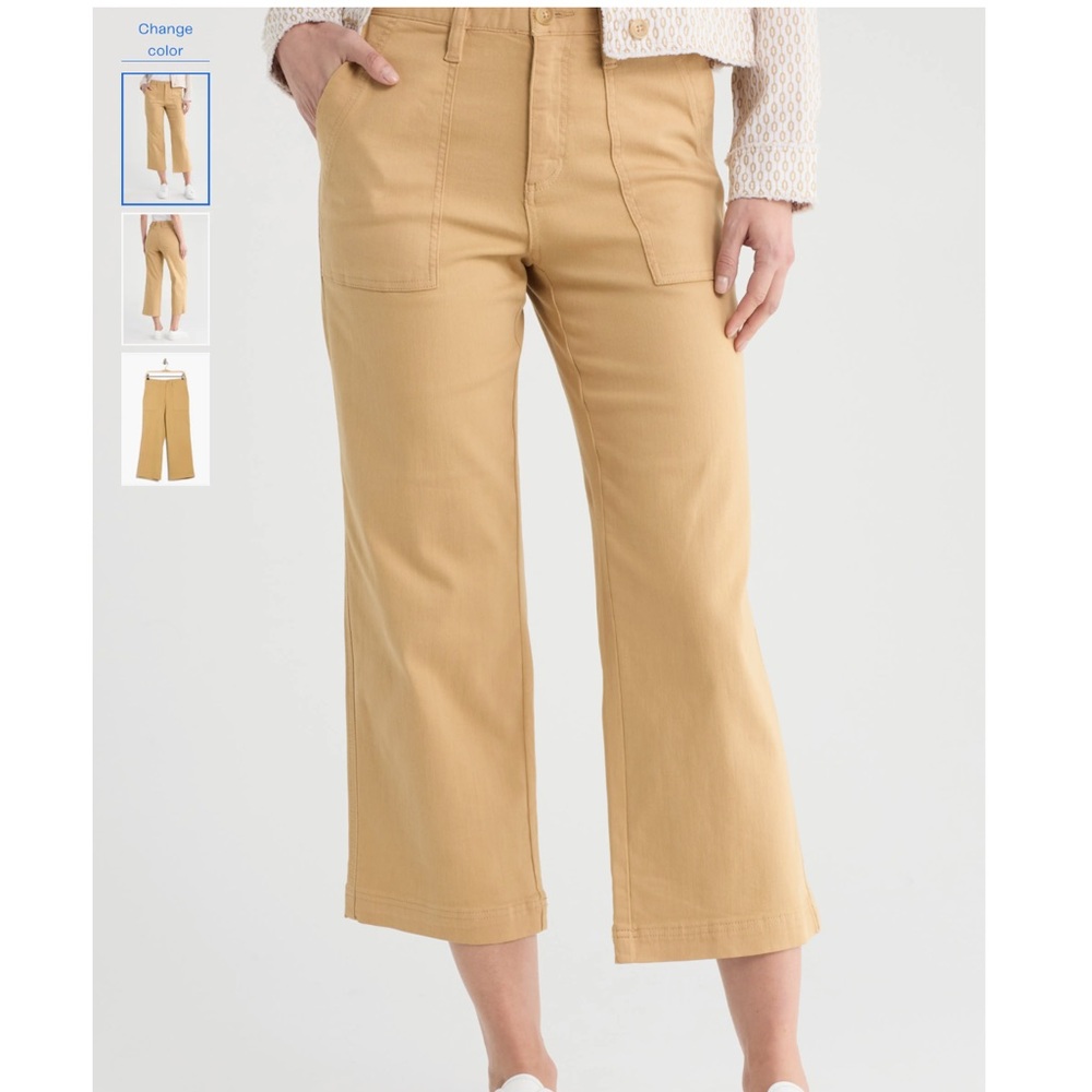 Tommy Bahama Boracay Bay Field Pants Women's Tan Cropped Cargo Pants Size 4